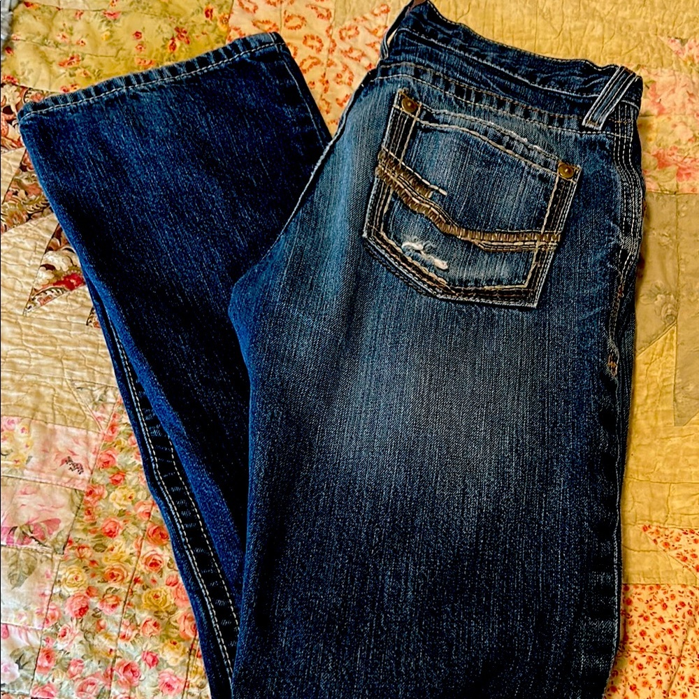 Ariat Low Rise Blue Denim Jeans 30x34